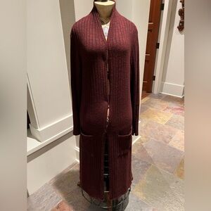 Lisa Rinna Collection women’s cardigan, color burgundy, size small